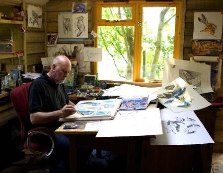 Andrew Haslen in his studio.