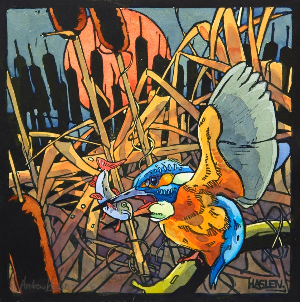 Kingfisher at Sunset